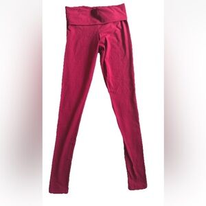 PINK Victoria's Secret Red Fold-Over Waist Leggings NWT XS
